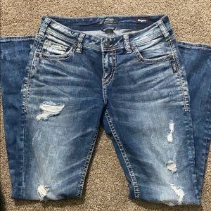 Silver Jeans Women's Blue Boyfriend Jeans